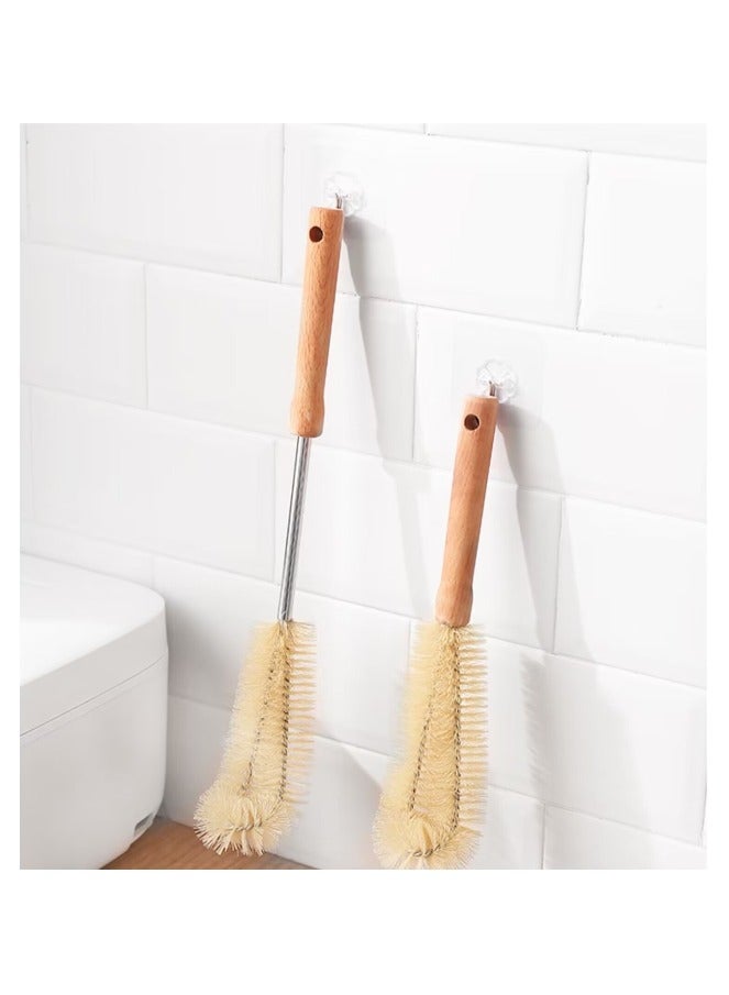 30+40cm 2pcs 1 pair,bottle brush,Long handle teacup water cup brush, thermos cup glass brush, cleaning bottle vase brush, bottle brush  - Image 2