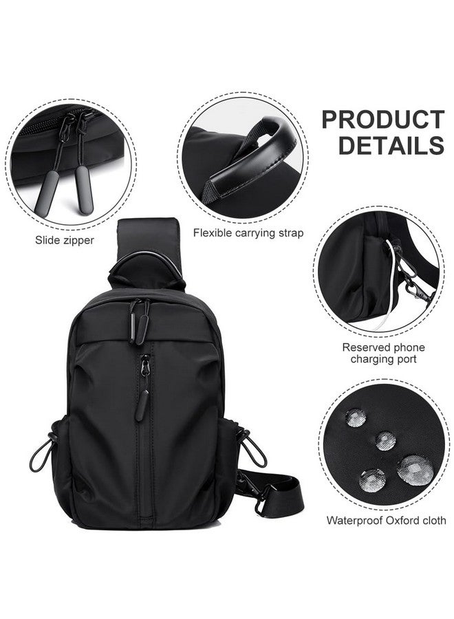 GUSTAVE GUSTAVE® Sling Bags for Men Oxford Cloth - Lightweight, USB Charging Port, Crossbody Bag for Men Multi-Compartment & Adjustable Strap for Daily Travel & Outdoor Activities - Image 3