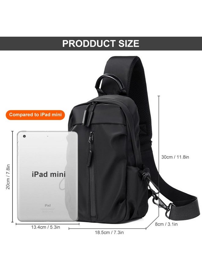 GUSTAVE GUSTAVE® Sling Bags for Men Oxford Cloth - Lightweight, USB Charging Port, Crossbody Bag for Men Multi-Compartment & Adjustable Strap for Daily Travel & Outdoor Activities - Image 2
