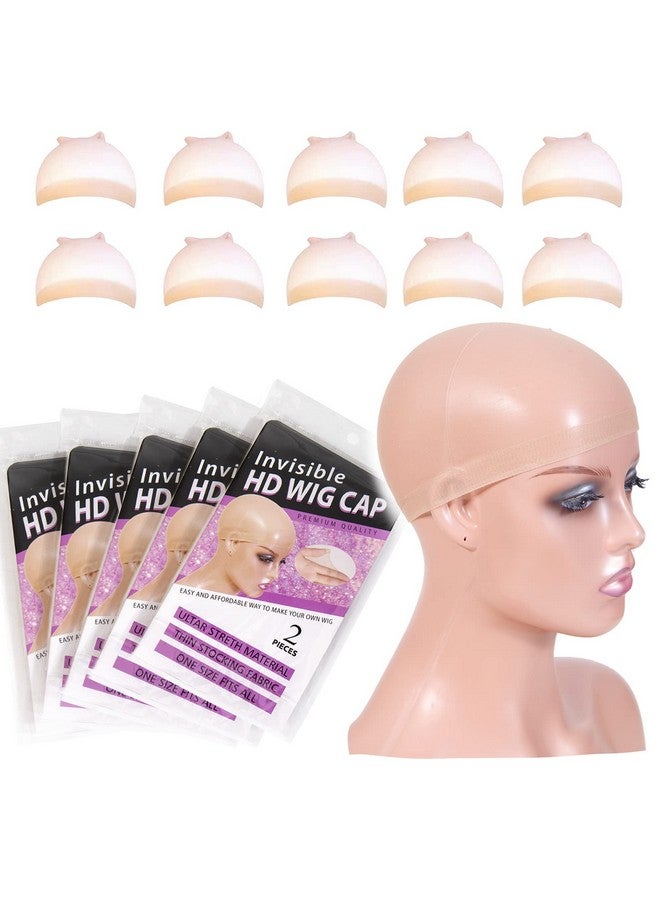 Tinashe Hd Wig Caps For Women,Hd Wig Cap For Lace Front Wig, Stocking Stretchy Wig Caps, Thin And Breathable Wig Caps For Cosplay, Stretchy Nylon Wig Caps For Women 10 Pcs (5Pack/10Pcs) - Image 1