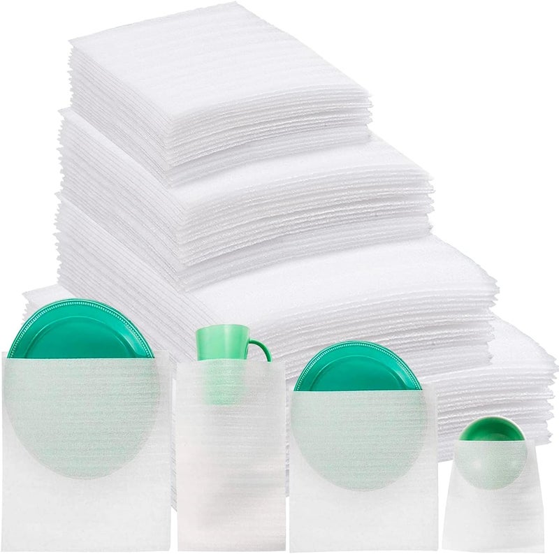 Rocutus Foam Pouches & Foam Wrap Sheets,4 Sizes 80 Count Foam Wrap Sheets Cushioning for Moving, Shipping, Packaging, Storage-Safely Cushion Wrap for Dishes, Furniture, Glasses, Plates,Cups (Mixed 1) - Image 1