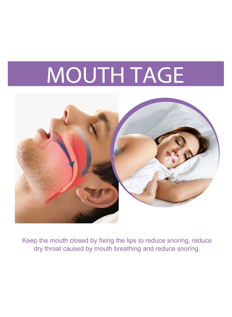 VIUAUAX Sleep Strips,120 Pcs Anti Snoring Mouth Tape,Universal Adjustable Stop Snoring Sleeping Aid For Snoring Women And Men.  - Image 3