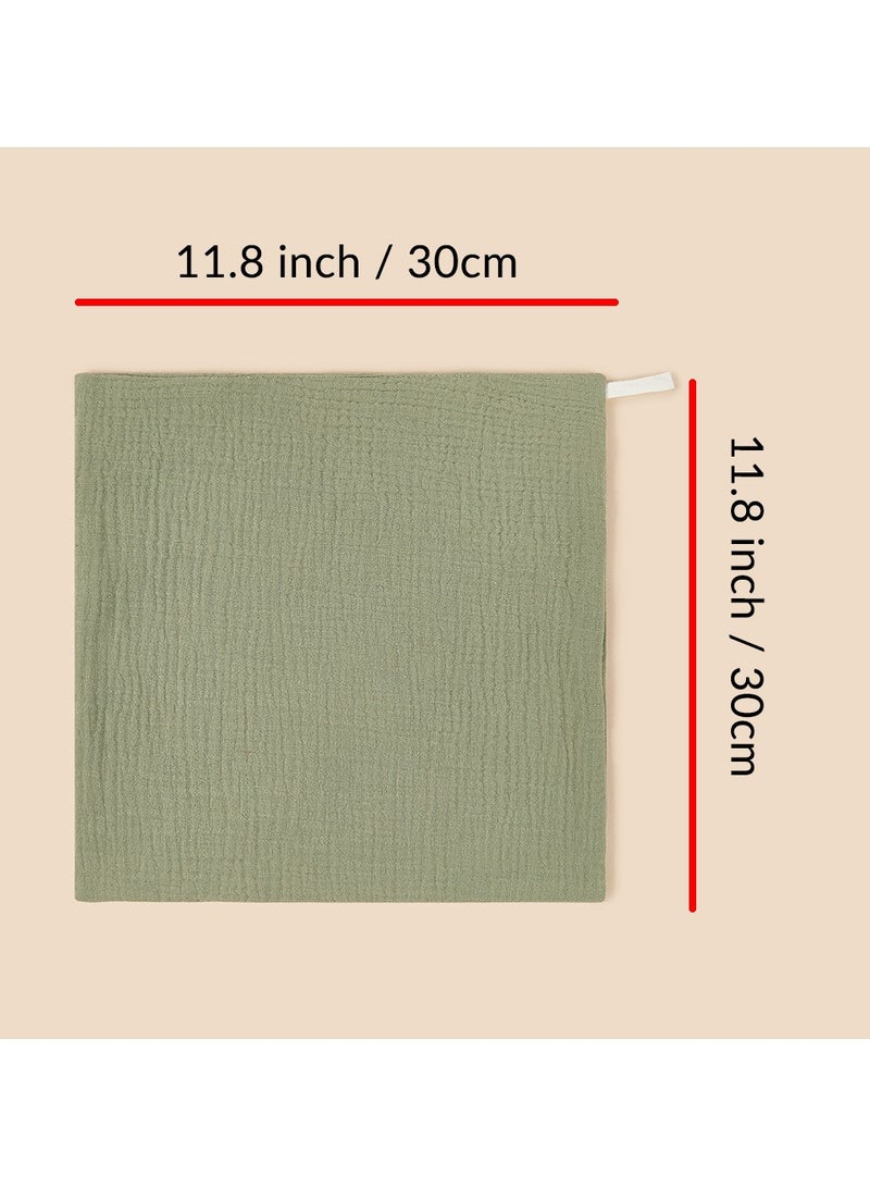 general Five-piece baby feeding napkin handkerchief four-layer crepe gauze all-cotton drool cloth face towel baby feeding napkin handkerchief - Image 2