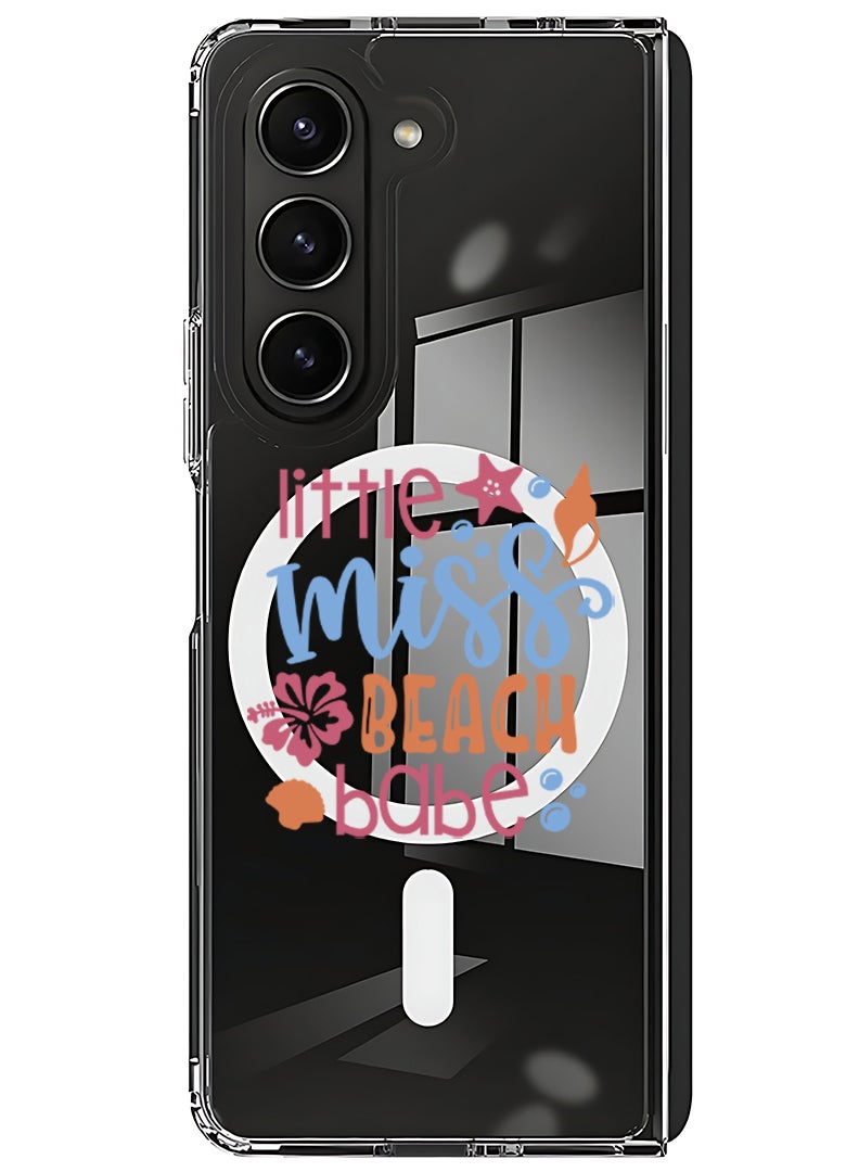 Theodor Magnetic Case for Samsung Galaxy Z Fold 5 Compatible with MagSafe Wireless Charging, Shockproof Phone Bumper Cover little miss beach babe - Image 1