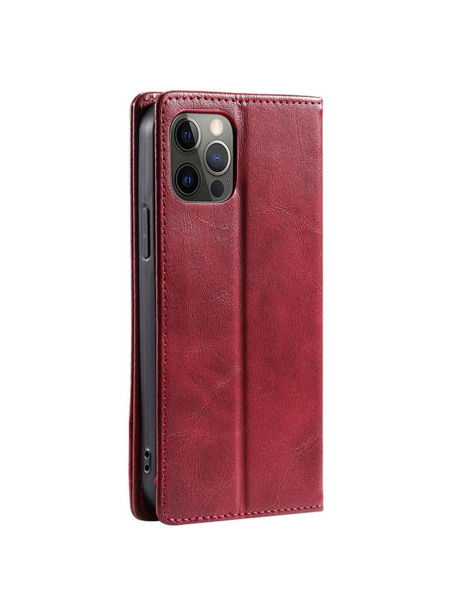 Zaboon Case For iPhone 12 / 12 Pro TTUDRCH RFID Retro Texture Magnetic Leather Phone Case - Image 3