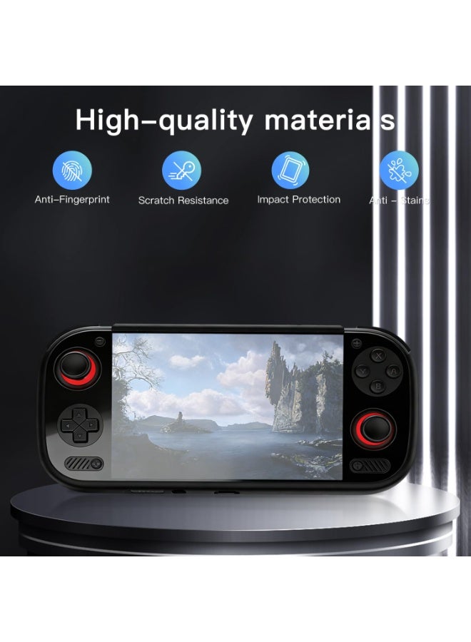 TPU Protective Case Cover for Ayn Odin 3 Handheld Game Console, Shockproof Soft Skin with Built-in Stand, Ergonomic Grip & Heat Dissipation Vents, Anti-Scratch Protective Bumper for Odin 3 (Black) - Image 2
