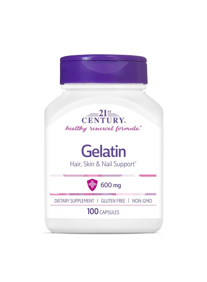 21st Century Gelatin 600mg, 100 Capsules - Image 1