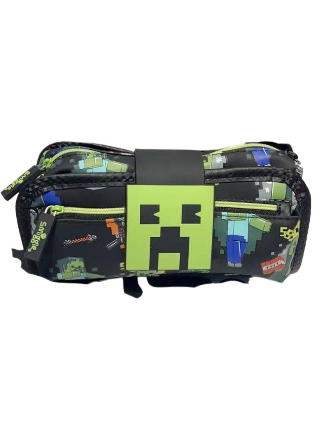 general Cartoon Large Capacity Pencil Bag for Primary and Middle School Students, Minecraft Theme Stationery Pouch for Kids, Portable Zipper Pen Case - Image 3
