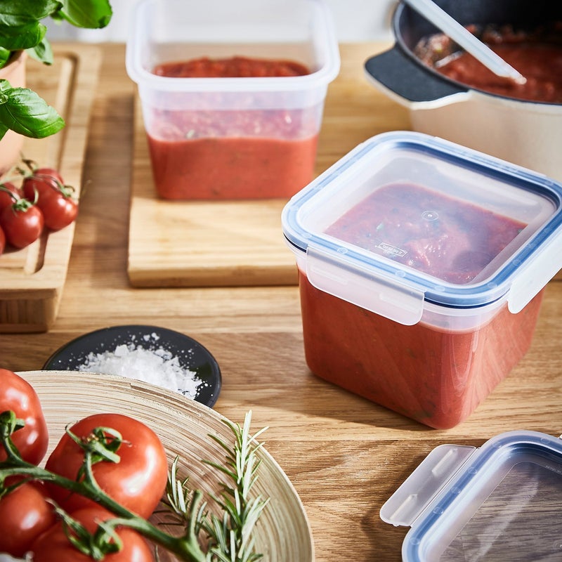 Baitique Food Container with Lid, Square, Plastic, 1.4 L - Image 2
