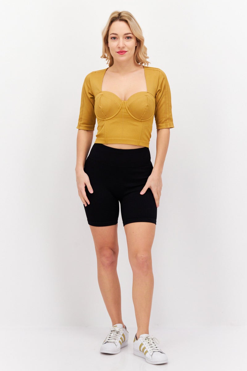 Adidas Adidas x Ivy Park Women Sportswear Fit Training Top, Tan - Image 4