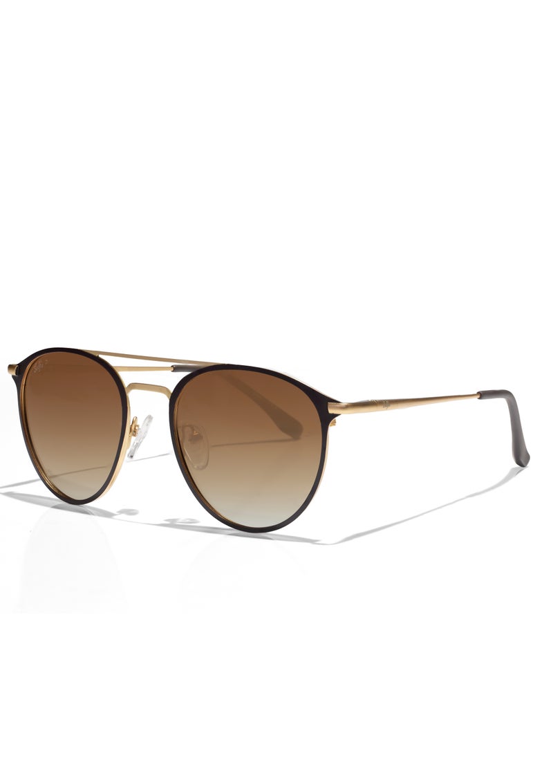 selfie Selfie Polarized Brown Lense Brown Metal Frame Sunglasses, SE8260-C4  - Image 2