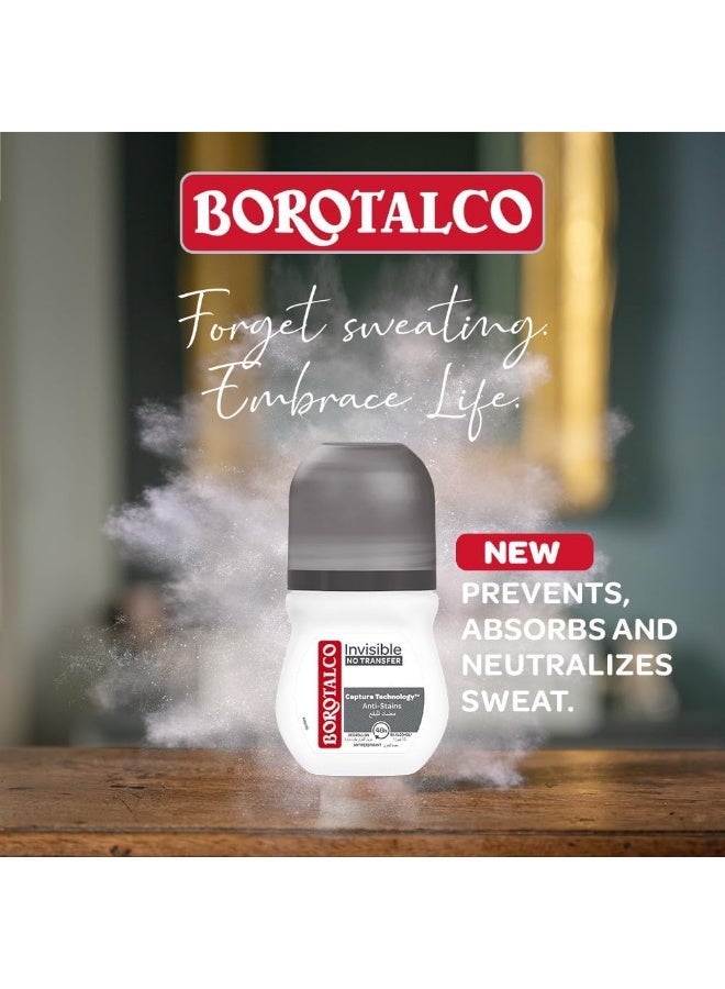 Borotalco Deodorant Invisible Roll on 50ml - Image 2
