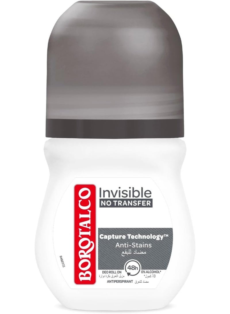 Borotalco Deodorant Invisible Roll on 50ml - Image 1