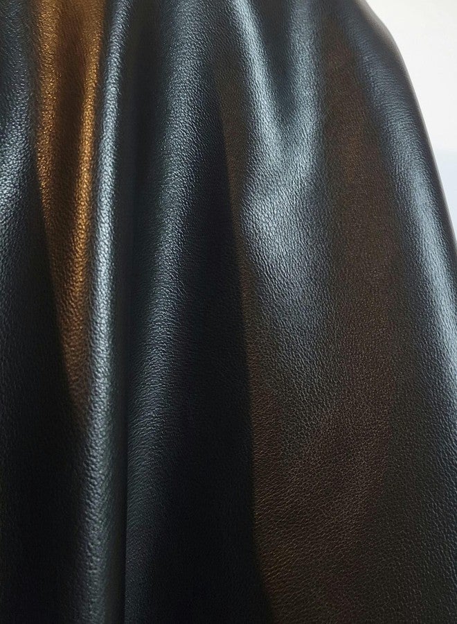NAT LEATHERS نات ليذرز | قماش تنجيد من الجلد الصناعي الأسود يُباع بالمتر، جلد صناعي ناعم 0.8 مم (معتمد من بيتا كمنتج نباتي) نابا ناعم (أسود، متر واحد (36 بوصة × 54 بوصة)) - Image 3