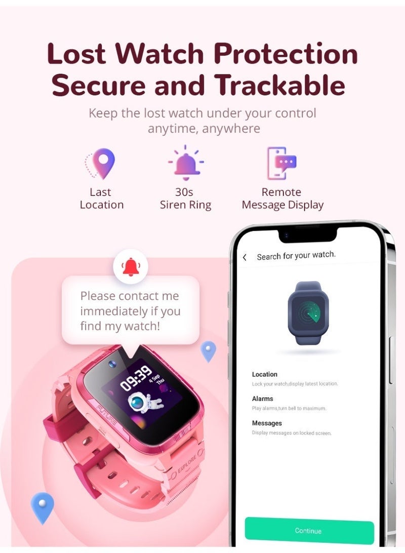 بوتسلاب ساعة بوتسلاب E3 برو الذكية 4G للأطفال، تتبع GPS، مكالمات فيديو، SOS طوارئ، مقاومة للماء IP68، كاميرا وتنبيه المنطقة الآمنة، هدية عيد ميلاد للأولاد والبنات - Image 2
