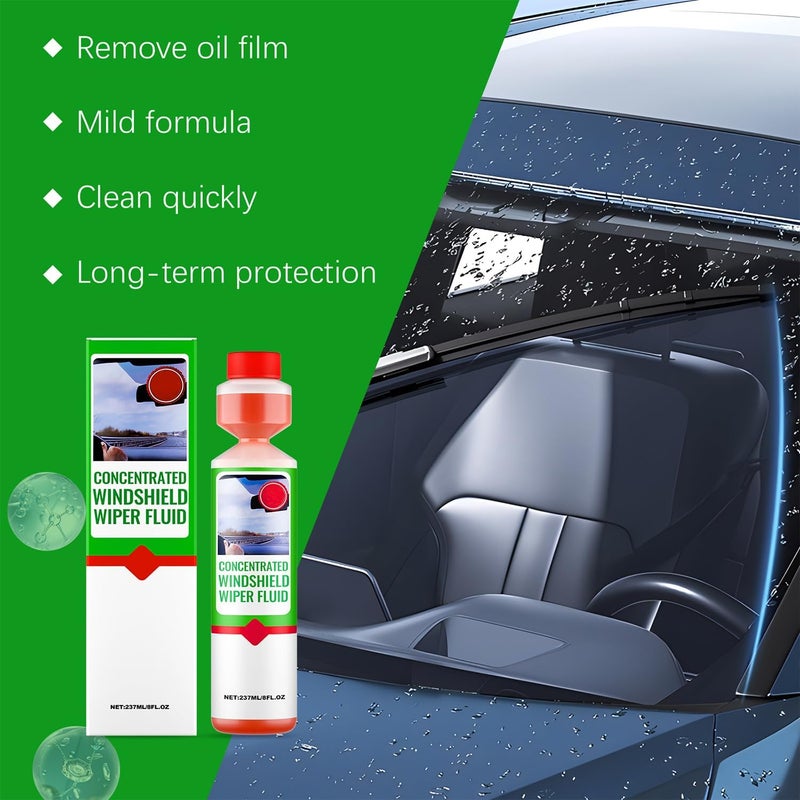 Makbeaty Windshield Washer,Windscreen Wash Concentrate, Windshield Wiper Fluid - Effective Windshields Cleaner for Clear Vision, Frost Protection, and Fresh Fragrance(237ml) - Image 2