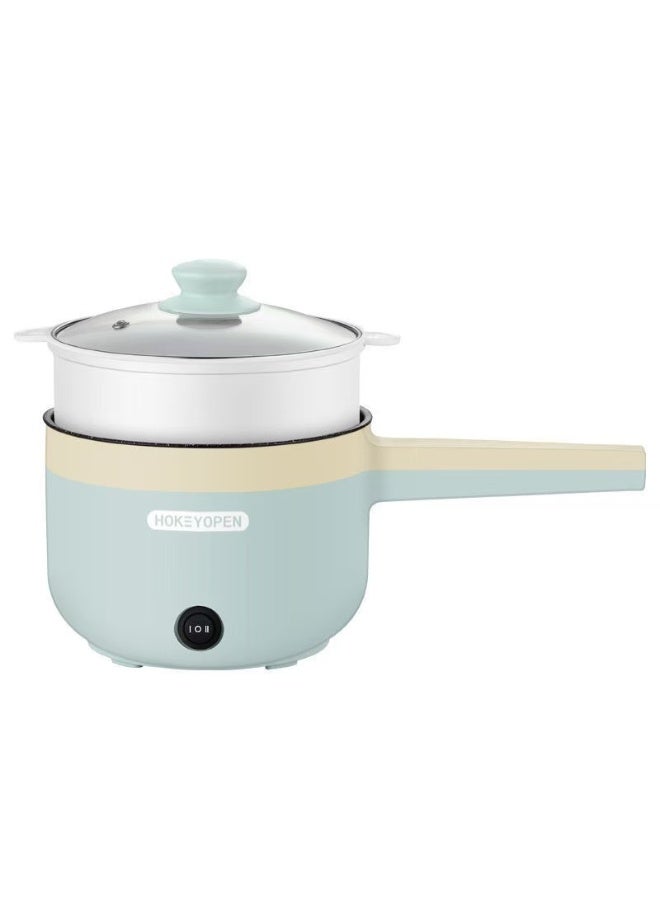 طباخ كهربائي صغير مع قدر بخار وحماية من الحرارة الزائدة، مثالي لليخنات والحساء والأواني الساخنة والمعكرونة لشخص واحد، وعاء ساخن كهربائي سعة 1.8 لتر، مناسب للمساكن - Image 2