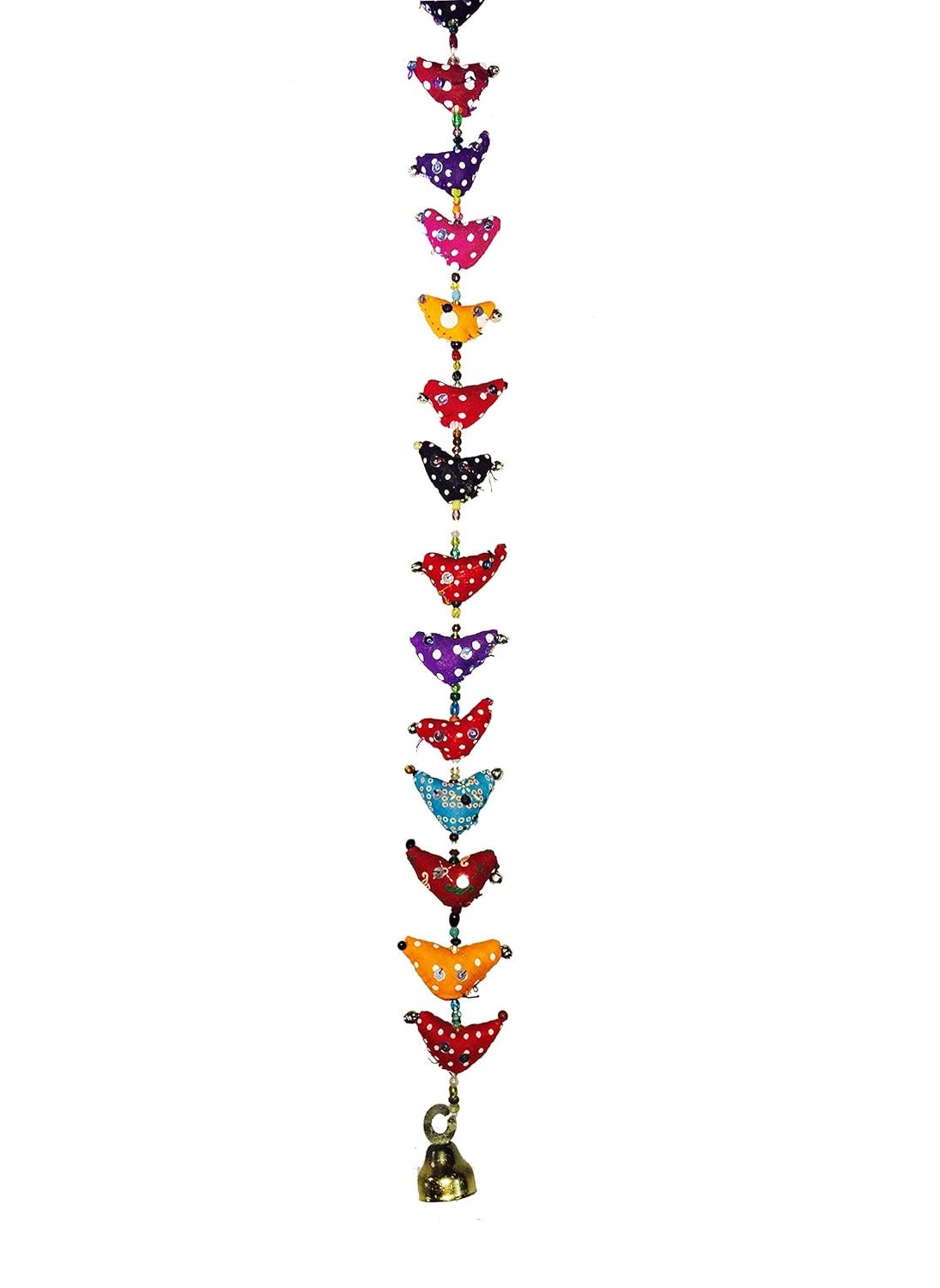 Anupam Enterprise Anupam Enterprise Traditional Indian Rajasthani Handicrafts Handmade Decorative 25 Bird Wall and Door Hangings with Beads and Brass Bell Strings for Home Decoration  - Image 1