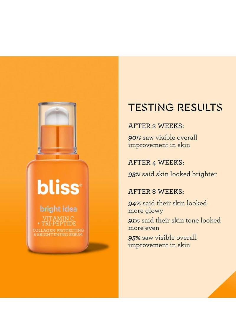 BLISS - Bliss Bright Idea Vitamin C + Tri-Peptide Collagen Brightening Face Skincare Serum - Anti Aging, Reduces Dark Spots, Boosts Skin Elasticity - Clean - Vegan & Cruelty-Free - 1 Fl Oz - Image 1