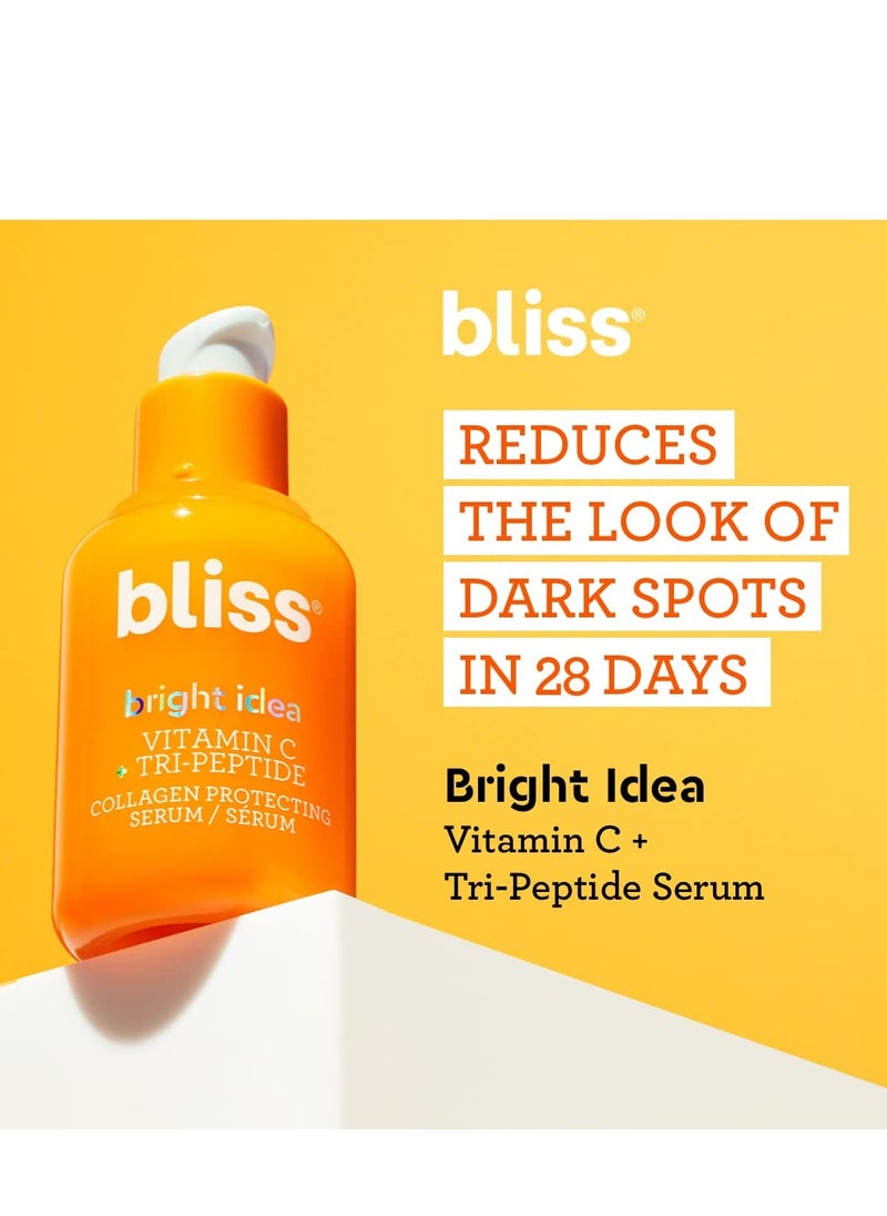 BLISS - Bliss Bright Idea Vitamin C + Tri-Peptide Collagen Brightening Face Skincare Serum - Anti Aging, Reduces Dark Spots, Boosts Skin Elasticity - Clean - Vegan & Cruelty-Free - 1 Fl Oz - Image 1