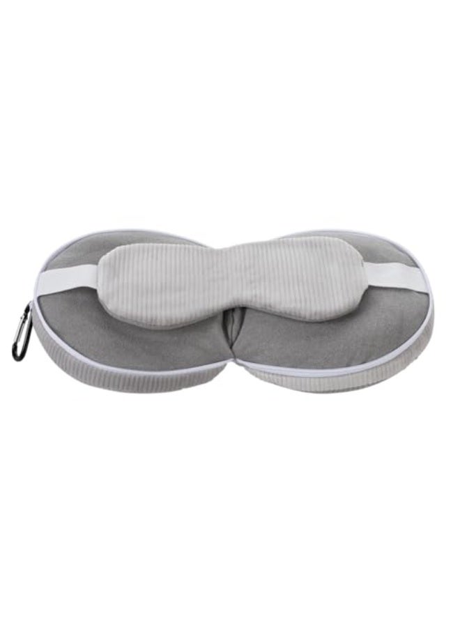 2 in 1 Travel Pillow with Eye Mask Cotton Sleeping Neck Pillow for Airplane Portable Plane Travel Accessories - Image 5