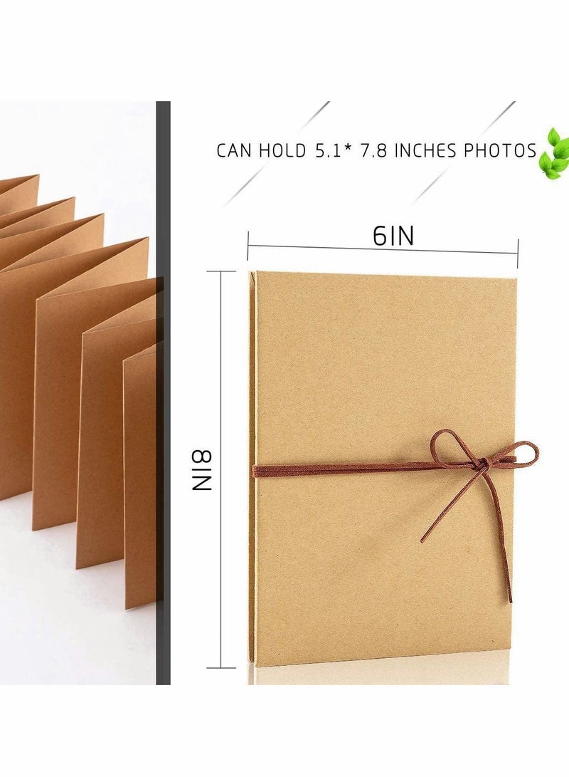 Y&D 2 Pack Accordion Photo Album, 8 x 6 inches DIY Hardcover Scrapbook, Stretchable Folding Kraft Style Poster Memory Sketchbook - Image 5