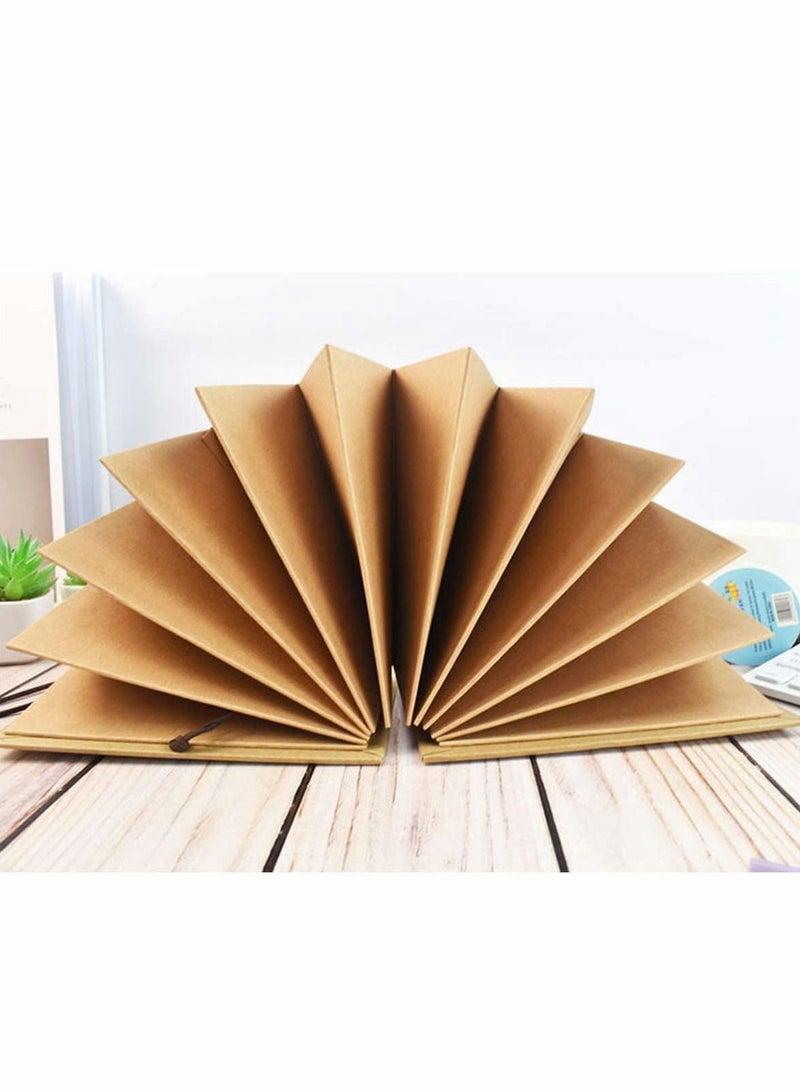 Y&D 2 Pack Accordion Photo Album, 8 x 6 inches DIY Hardcover Scrapbook, Stretchable Folding Kraft Style Poster Memory Sketchbook - Image 2