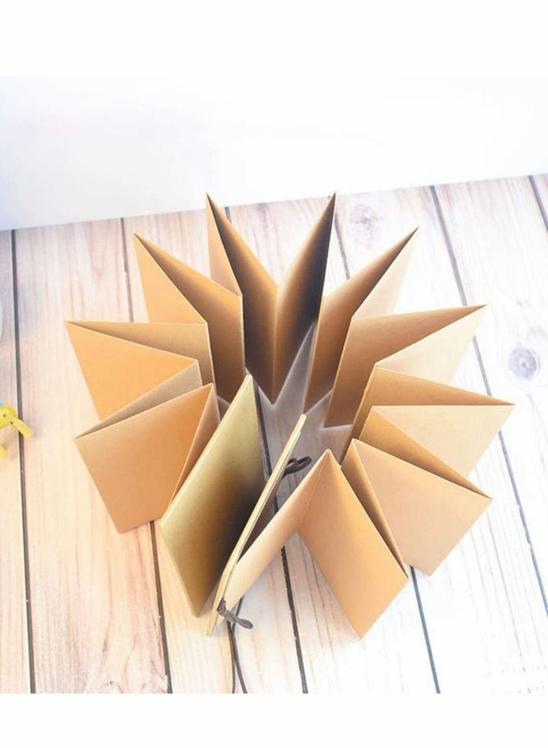 Y&D 2 Pack Accordion Photo Album, 8 x 6 inches DIY Hardcover Scrapbook, Stretchable Folding Kraft Style Poster Memory Sketchbook - Image 4