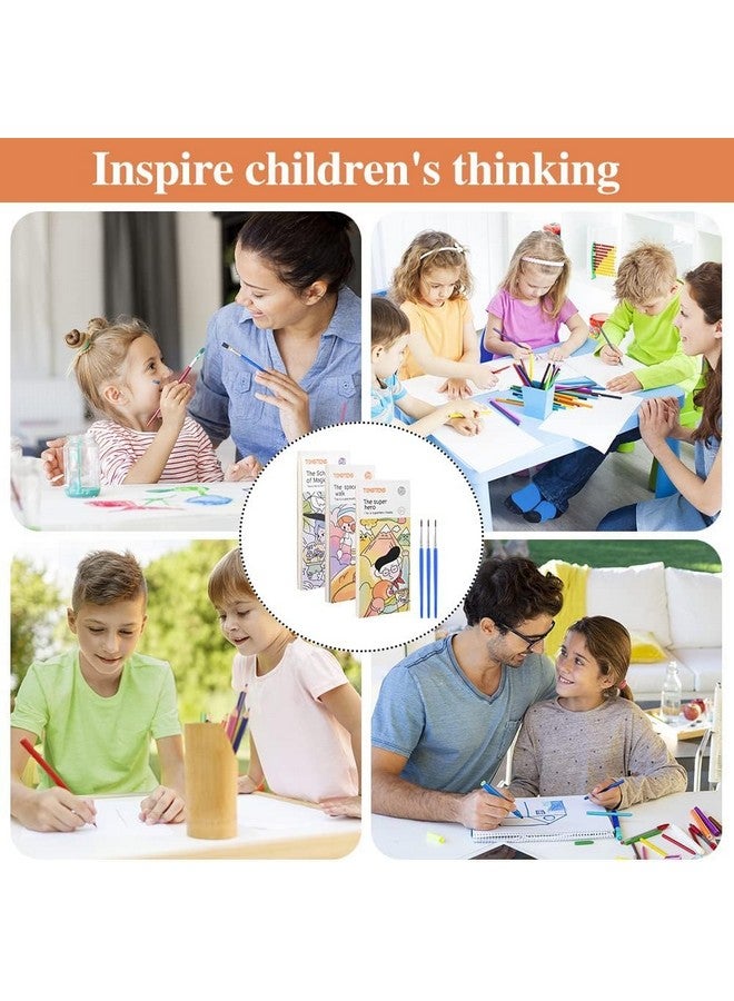 SHUTTLE ART Pocket Watercolor Book, Pocket Watercolor Painting Book, DIY Watercolor Painting Book with Paint Watercolor Painting Bookmarks with 1 Paint Pens for Kids Adult Beginners - Image 2