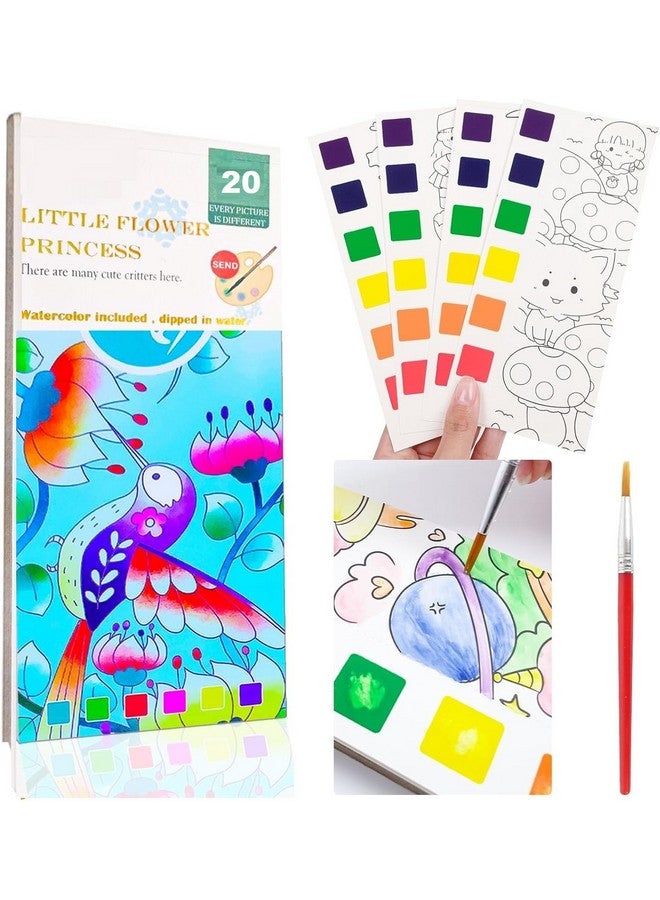 SHUTTLE ART Pocket Watercolor Book, Pocket Watercolor Painting Book, DIY Watercolor Painting Book with Paint Watercolor Painting Bookmarks with 1 Paint Pens for Kids Adult Beginners - Image 1
