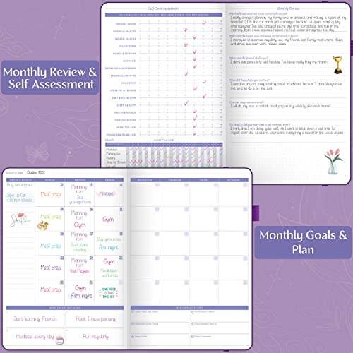 Legend Planner Legend Self-Care Journal – Guided Daily Reflection Journal to Support Mental & Physical Health – Daily Mood, Meditation & Personal Development Notebook – 7.1x10.5”, Lasts 3 Months (Purple) - Image 4