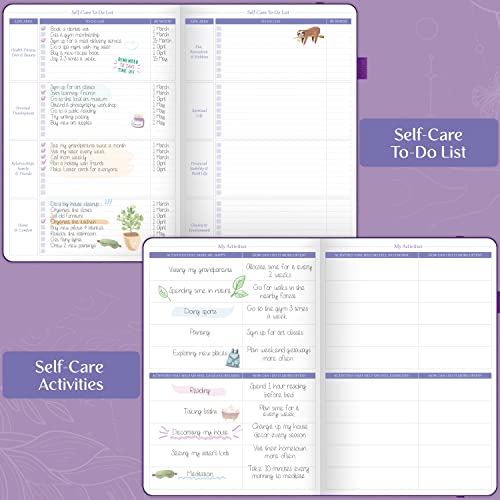 Legend Planner Legend Self-Care Journal – Guided Daily Reflection Journal to Support Mental & Physical Health – Daily Mood, Meditation & Personal Development Notebook – 7.1x10.5”, Lasts 3 Months (Purple) - Image 3