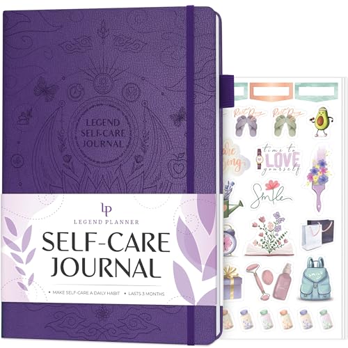 Legend Planner Legend Self-Care Journal – Guided Daily Reflection Journal to Support Mental & Physical Health – Daily Mood, Meditation & Personal Development Notebook – 7.1x10.5”, Lasts 3 Months (Purple) - Image 1