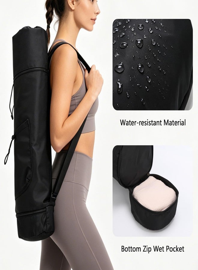 OGNWFUNK Yoga Mat Bag Compatible with Gaiam, Large Capacity Yoga Mat Carrier with Adjustable Strap, Water Bottle Pocket & Bottom Wet Pocket, Functional Yoga Mat Holder for Women and Men - Image 5