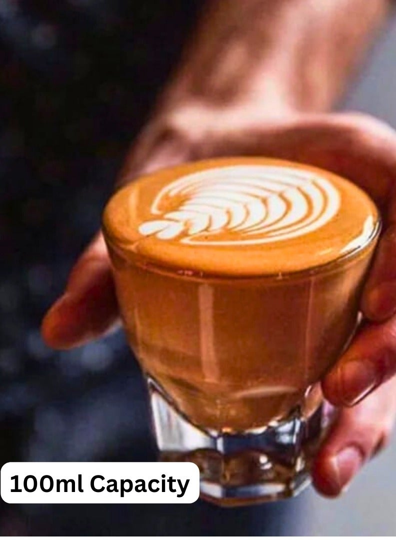 Liying Cortado Cups Set of 3 Clear Glass Cups 100ml for Coffee/Milk Insulated Shot Glasses Regular Espresso Accessories for CoffeeShop, Home, Kitchen and bar  - Image 4