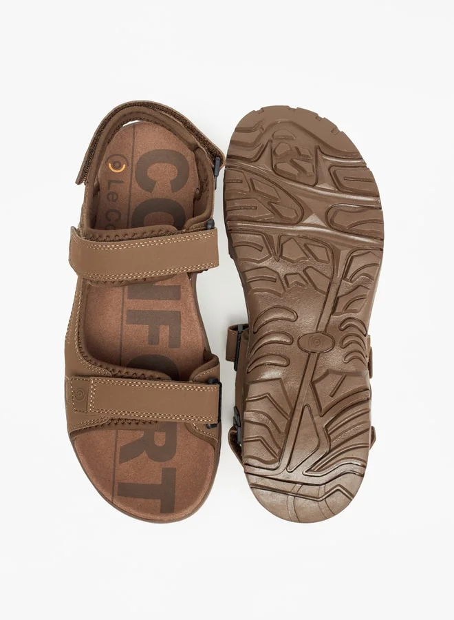 لو كونفورت Le Confort Logo Print Floaters with Hook and Loop Closure