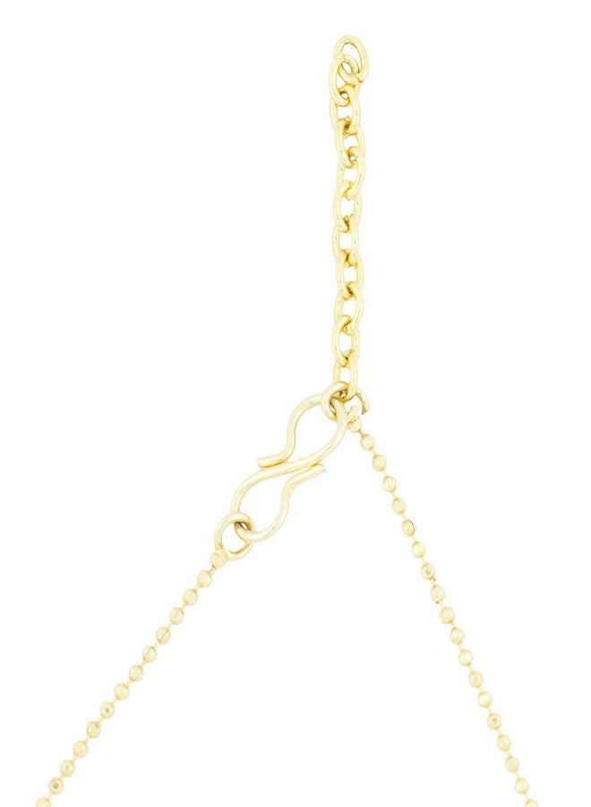 ZIVOM® Rainbow 18K Gold Plated Gold Brass American Diamond/Cz Necklace Pendant Chain Set Girls Women - Image 3