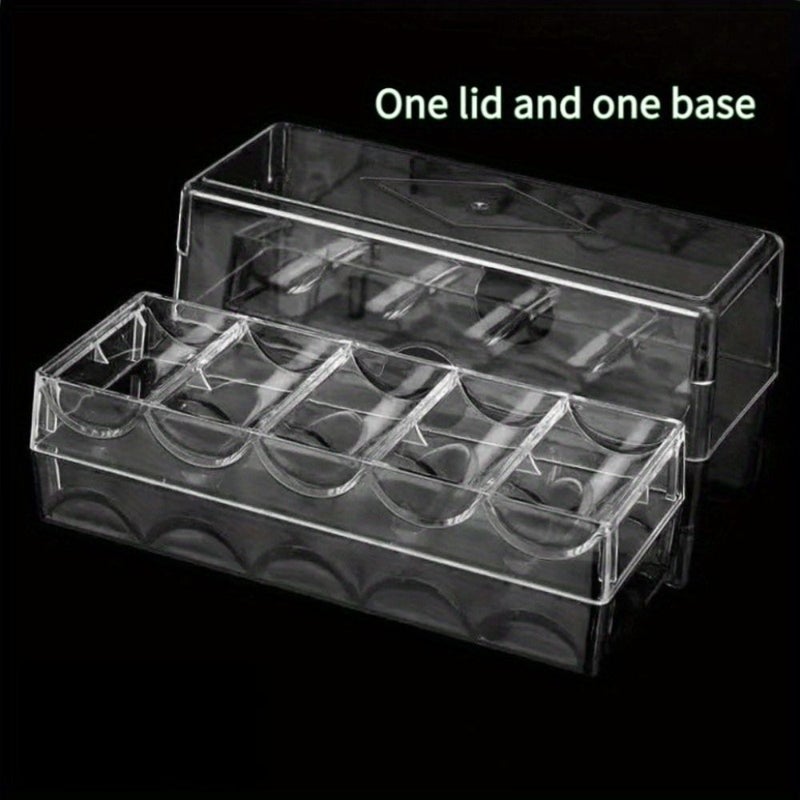 Transparent Single Layer Playing Card Tray Holder With Lid Desktop Organizer - Image 5