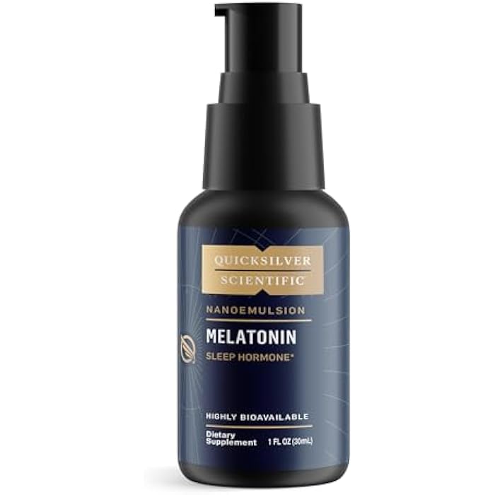 Quicksilver Scientific Liposomal Melatonin - Bedtime, Jet Lag & Immune Support Liquid for Adults - Efficient, Superior Absorption 1mg to Minimize Morning Drowsiness (30 ml) - Image 1
