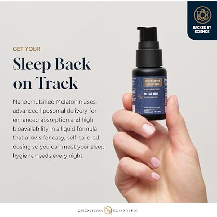 Quicksilver Scientific Liposomal Melatonin - Bedtime, Jet Lag & Immune Support Liquid for Adults - Efficient, Superior Absorption 1mg to Minimize Morning Drowsiness (30 ml) - Image 3