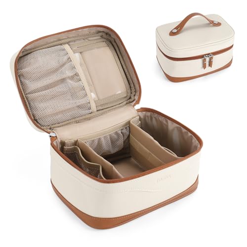 Telena Large Makeup Bag, Travel Toiletry Bag for Women, Vegan Leather Makeup Organizer Case Cosmetic Bag for Travel Essentials - Image 1