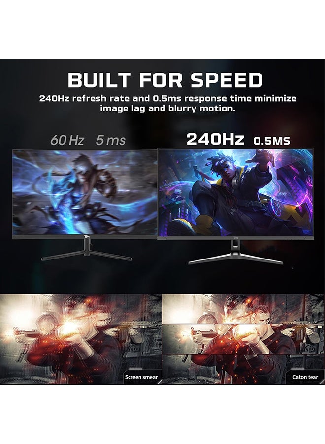 TWISTED MINDS Supreme Series FLAT 32" QHD - 240HZ 0.5MS Fast VA HDMI 2.1 Gaming Monitor Black - Image 4