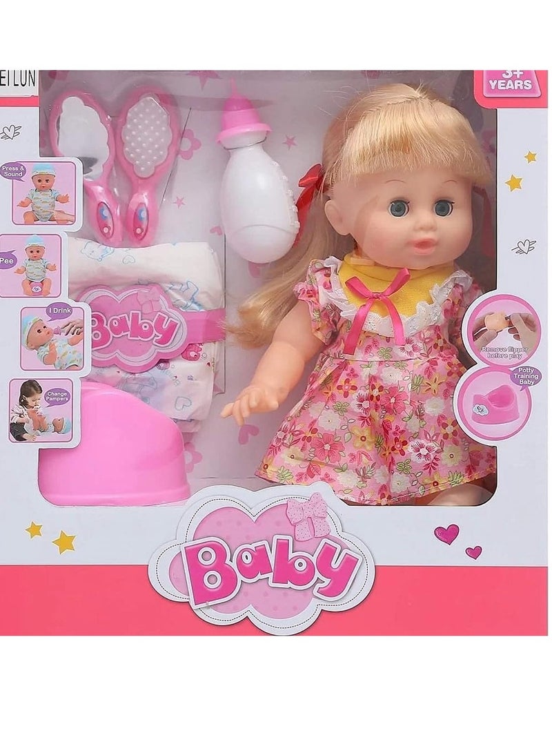 Pony Baby Doll Toy For Girls (Multi-Colored) Is A Suitable Gift For Children That Enables Them To Learn How To Change Clothes, Use The Toilet, And Make-Up (The Shape Of The Doll’S Clothes May Vary) - Image 2