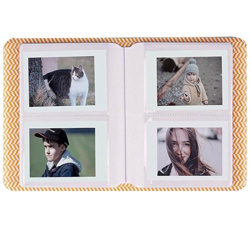 Stela 64 Pockets Photo Album & Name Card Album Compatible with Fuji Instax Mini 9/8/7s/25/50/70/90 Polaroid (Beige) - Image 5