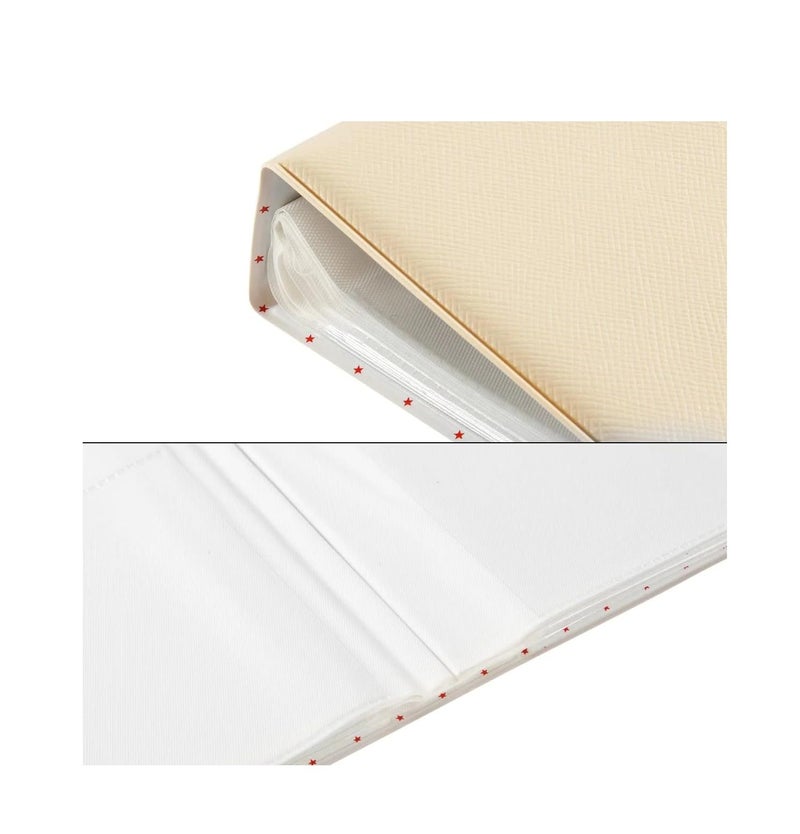 Stela 64 Pockets Photo Album & Name Card Album Compatible with Fuji Instax Mini 9/8/7s/25/50/70/90 Polaroid (Beige) - Image 2