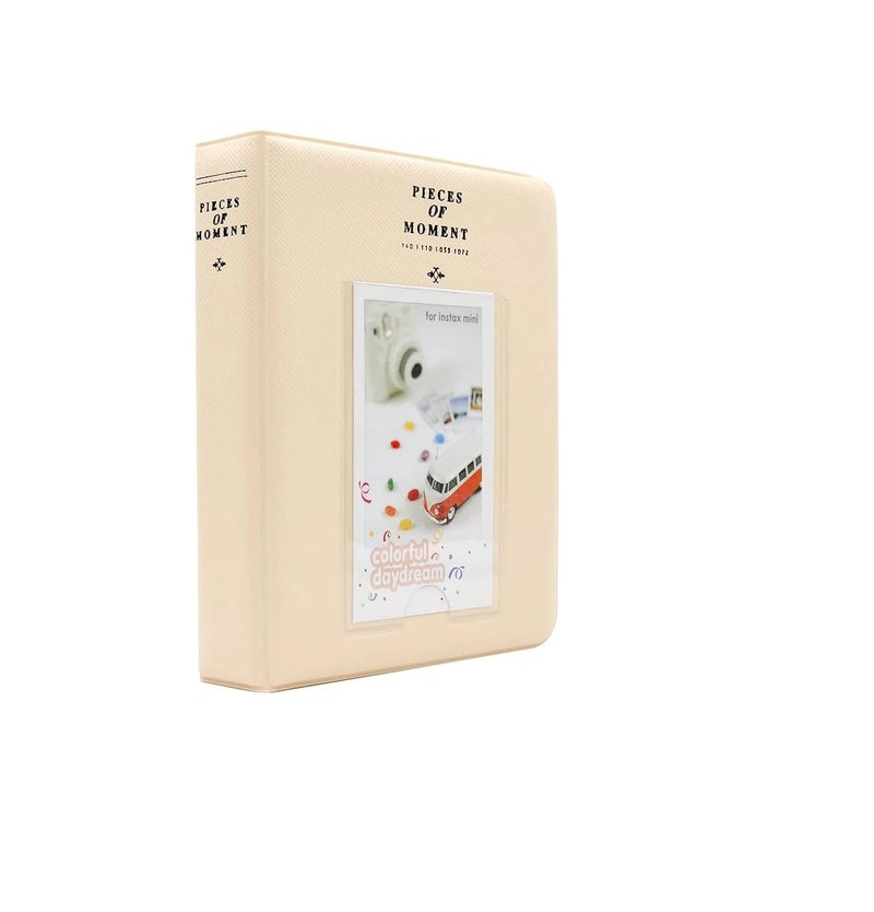 Stela 64 Pockets Photo Album & Name Card Album Compatible with Fuji Instax Mini 9/8/7s/25/50/70/90 Polaroid (Beige) - Image 3