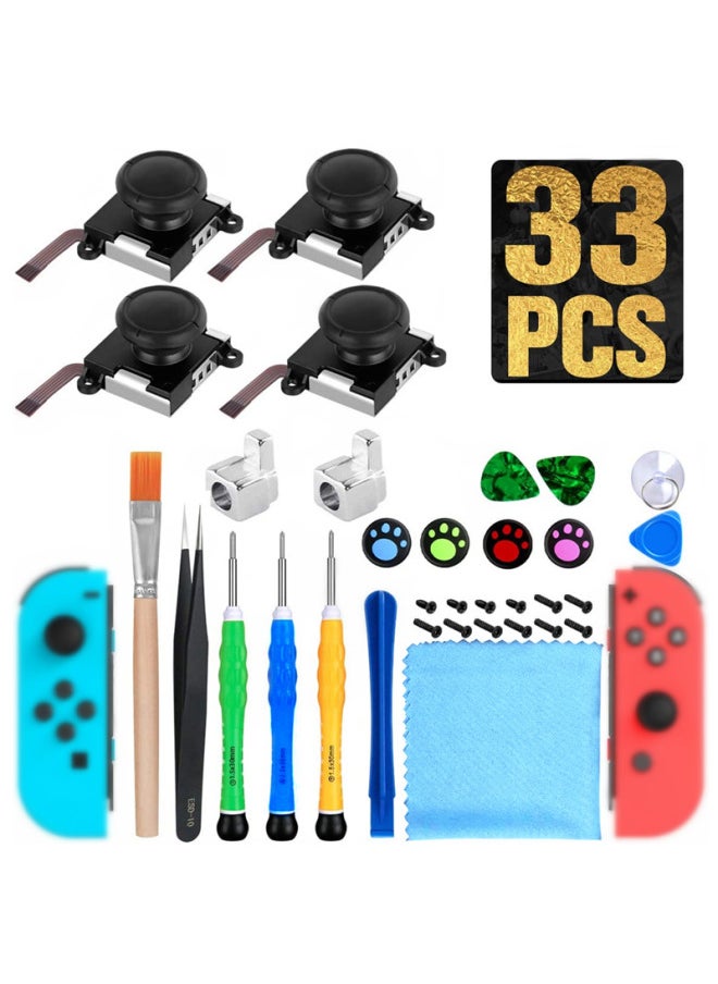 Generic Switch3D Rocker JOY-CON Handle Repair Tool Switch Dismantling Machine Screwdriver Lock Cat Claw Cap-Product Color:2 Rocker 4 Screws 2 Caps  - Image 2
