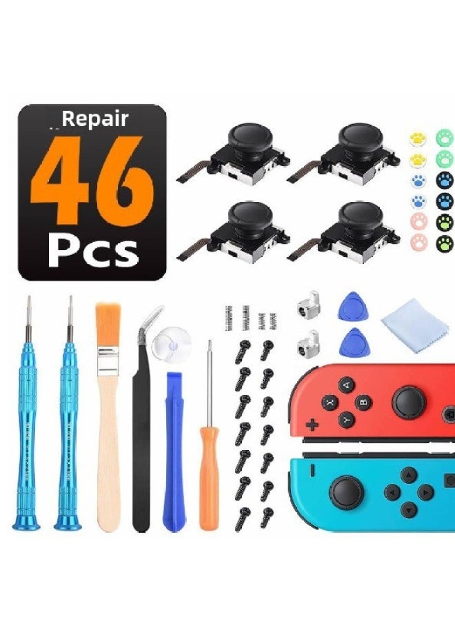 Generic Switch3D Rocker JOY-CON Handle Repair Tool Switch Dismantling Machine Screwdriver Lock Cat Claw Cap-Product Color:2 Rocker 4 Screws 2 Caps  - Image 4