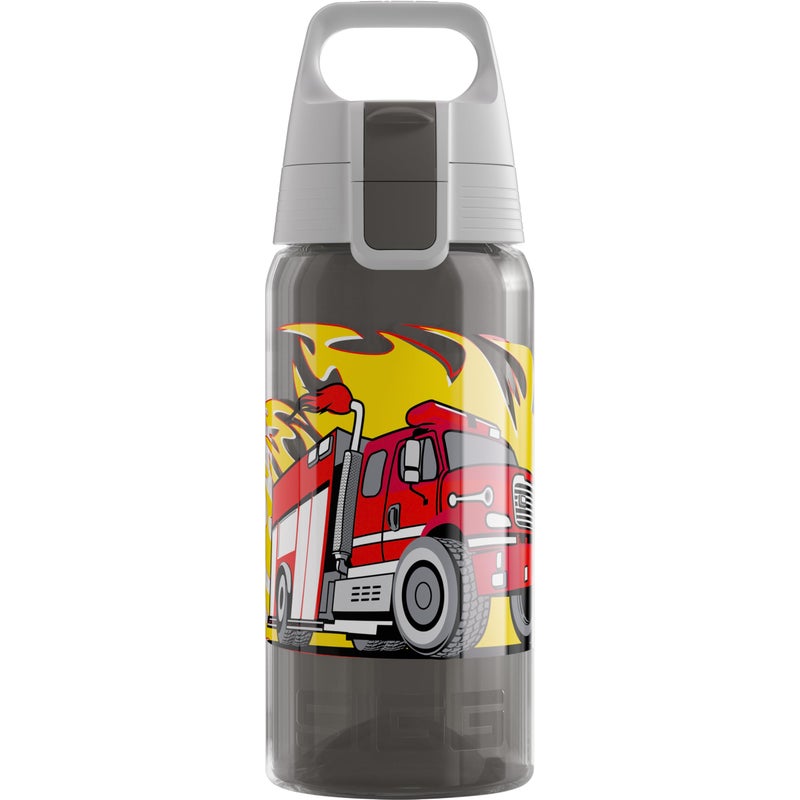 Sigg Kids Water Bottle Viva One Fire Truck Suitable For Carbonated Beverages Leakproof Dishwasher Safe BPA Free Sports Bike Grey 17 Oz - Image 2