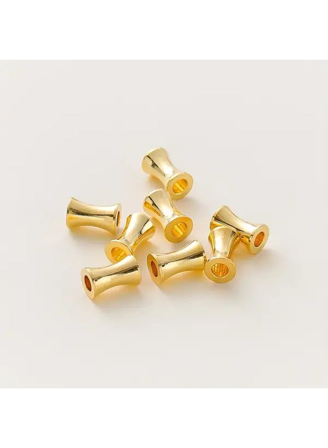 20 Pcs Rose Gold Plated Brass Spacer Beads 3 5x7mm Cylindrical Bracelet Jewelry Accessories - Image 1